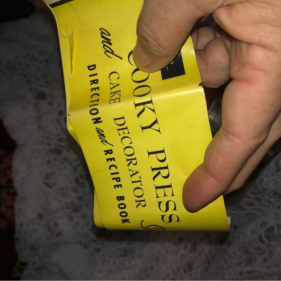 Vintage Silver Cookie Press Set , two sizes with several attachments. - Picture 2 of 12